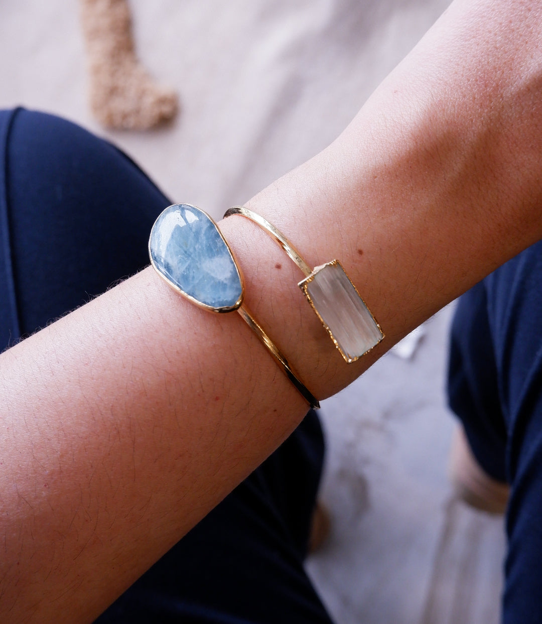 Larimar & Selenit Bileklik