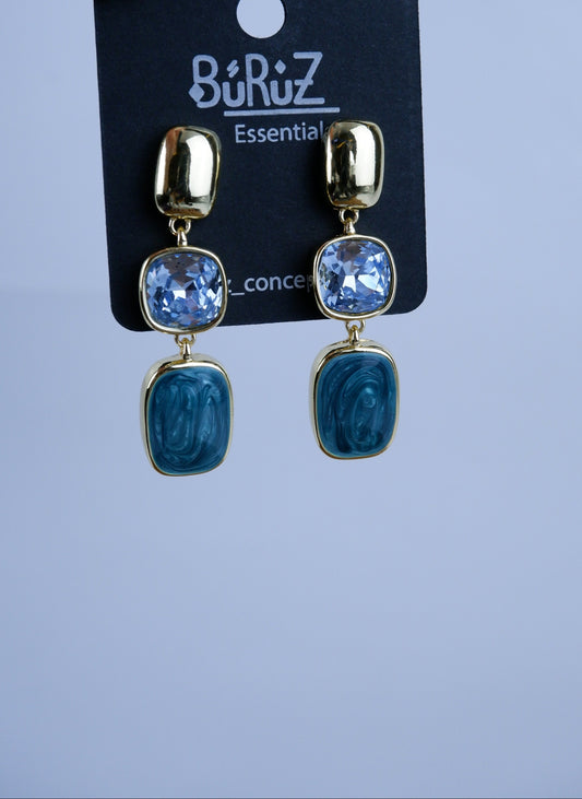 Küpe I  Mavi Kristal