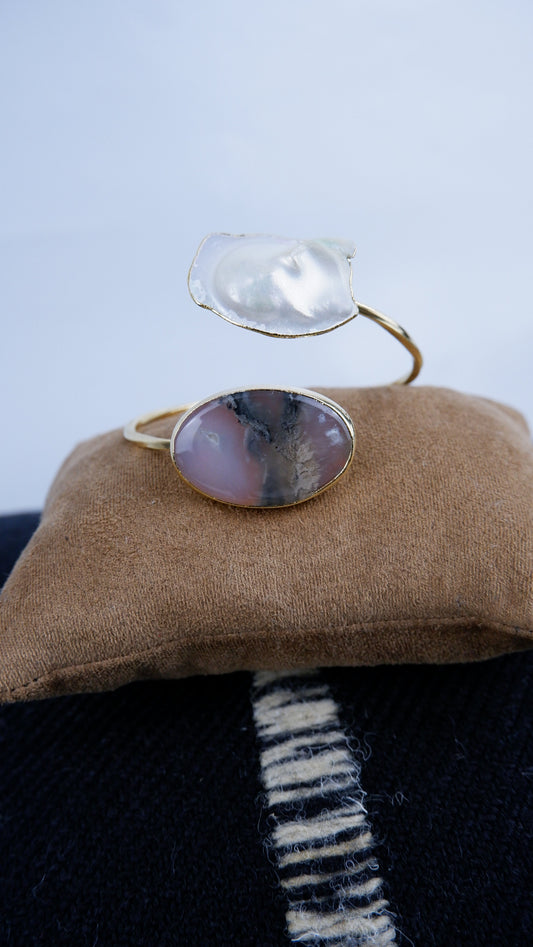 Akik & Barok İnci Bileklik