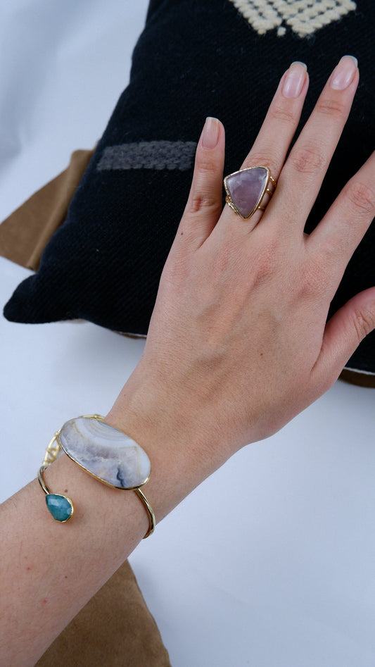 Akik & Kök Zümrüt Bileklik